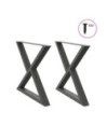 Picioare masă de sufragerie, 2 buc., antracit, 90x(72-73,3) cm, oțel - WOODBB2324 Picioare masă de sufragerie, 2 buc., antracit, 90x(72-73,3) cm, oțel - WOODBB2324