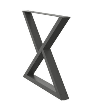 Picioare masă de sufragerie, 2 buc., antracit, 90x(72-73,3) cm, oțel - WOODBB2324