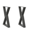 Picioare masă de sufragerie, 2 buc., antracit, 60x(72-73,3) cm, oțel - WOODBB2325 Picioare masă de sufragerie, 2 buc., antracit, 60x(72-73,3) cm, oțel - WOODBB2325