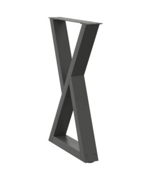 Picioare masă de sufragerie, 2 buc., antracit, 60x(72-73,3) cm, oțel - WOODBB2325