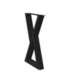 Picioare masă de sufragerie, 2 buc., negru, 60x(72-73,3) cm, oțel - WOODBB2326