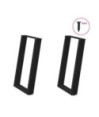 Picioare de masă în formă de U, 2 buc., negru, 60x(72-73) cm, oțel - WOODBB2327