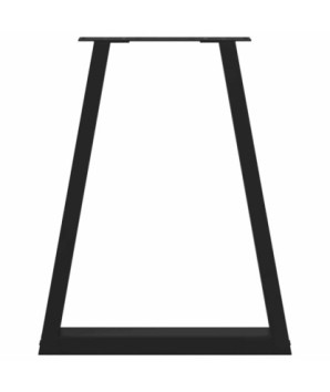 Picioare de masă în formă de V, 2 buc., negru, 60x(72-73,3) cm, oțel - WOODBB2328