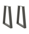 Picioare de masă în formă de V, 2 buc., antracit, 60x(72-73,3) cm, oțel - WOODBB2329