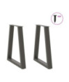 Picioare de masă în formă de V, 2 buc., antracit, 60x(72-73,3) cm, oțel - WOODBB2329