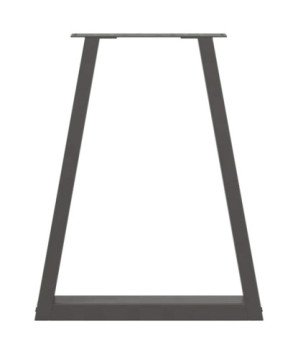 Picioare de masă în formă de V, 2 buc., antracit, 60x(72-73,3) cm, oțel - WOODBB2329