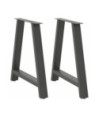 Picioare de masă în formă de A, 2 buc., antracit, 70x(72-73) cm, oțel - WOODBB2340