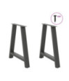 Picioare de masă în formă de A, 2 buc., antracit, 70x(72-73) cm, oțel - WOODBB2340