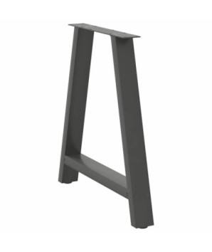 Picioare de masă în formă de A, 2 buc., antracit, 70x(72-73) cm, oțel - WOODBB2340