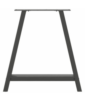 Picioare de masă în formă de A, 2 buc., antracit, 70x(72-73) cm, oțel - WOODBB2340