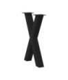 Picioare de masă în formă de X, 2 buc., negru, 60x(72-73) cm, oțel - WOODBB2341