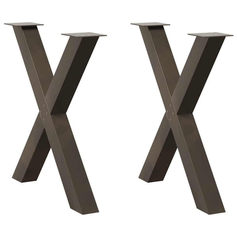 Picioare de masă în formă de X, 2 buc., oțel natural, 70x(72-73) cm - WOODBB2342 Picioare de masă în formă de X, 2 buc., oțel natural, 70x(72-73) cm - WOODBB2342