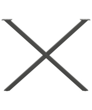 Picioare de masă în formă de X, 2 buc., antracit, 90x(72-73) cm, oțel - WOODBB2344