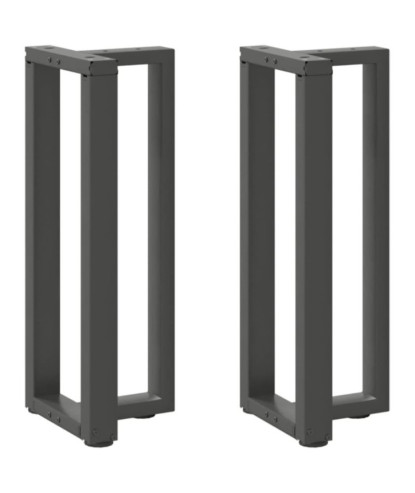 Picioare de masă consolă în formă de T, 2 buc., antracit, 38x25x(72-73) cm, oțel - WOODBB2346