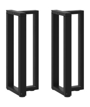 Picioare de masă consolă în formă de T, 2 buc., negru, 38x25x(72-73) cm, oțel - WOODBB2347