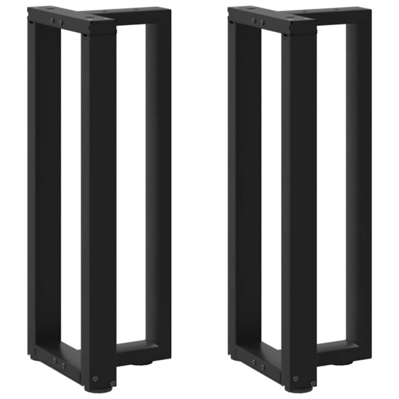 Picioare de masă consolă în formă de T, 2 buc., negru, 38x25x(72-73) cm, oțel - WOODBB2347