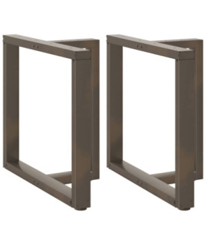 Picioare de masă în formă de T, 2 buc., negru, 70x35x(72-73) cm, oțel - WOODBB2348