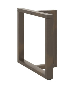 Picioare de masă în formă de T, 2 buc., negru, 70x35x(72-73) cm, oțel - WOODBB2348