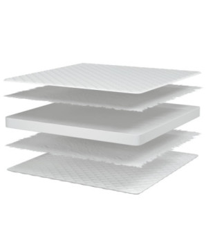 Saltea din spumă cu memorie, alb, 100x200x17 cm, moale - WOODBB2355