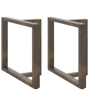 Picioare de masă în formă de T, 2 buc., negru, 100x35x(72-73) cm, oțel - WOODBB2360