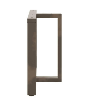 Picioare de masă în formă de T, 2 buc., negru, 100x35x(72-73) cm, oțel - WOODBB2360