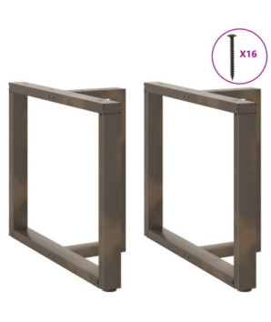 Picioare de masă în formă de T, 2 buc., negru, 100x35x(72-73) cm, oțel - WOODBB2360