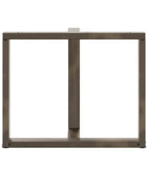 Picioare de masă în formă de T, 2 buc., negru, 100x35x(72-73) cm, oțel - WOODBB2360