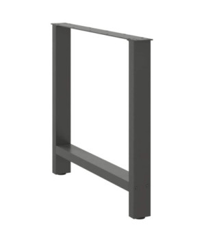 Picioare masă de sufragerie antracit, 2 buc., 80x(72-73) cm, oțel - WOODBB2361