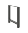 Picioare masă de sufragerie antracit, 2 buc., 80x(72-73) cm, oțel - WOODBB2361
