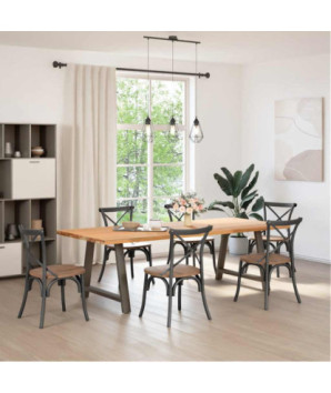 Picioare de masă în formă de A, 2 buc., 90x(72-73) cm, oțel - WOODBB2364