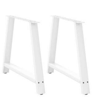 Picioare de masă în formă de A, 2 buc., alb, 90x(72-73) cm, oțel - WOODBB2365