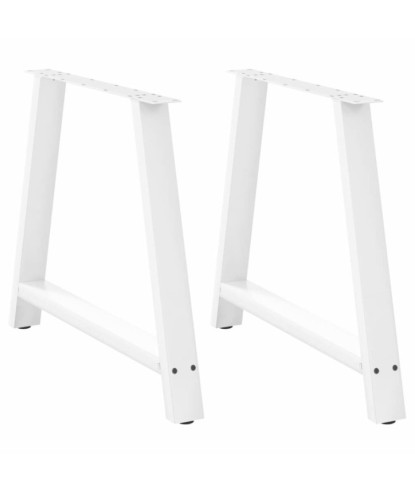 Picioare de masă în formă de A, 2 buc., alb, 90x(72-73) cm, oțel - WOODBB2365