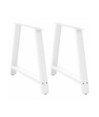 Picioare de masă în formă de A, 2 buc., alb, 90x(72-73) cm, oțel - WOODBB2365