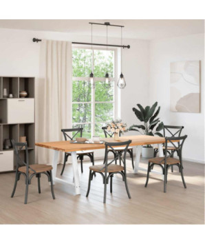 Picioare de masă în formă de A, 2 buc., alb, 90x(72-73) cm, oțel - WOODBB2365