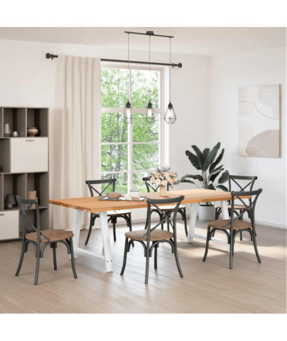 Picioare de masă în formă de A, 2 buc., alb, 90x(72-73) cm, oțel - WOODBB2365