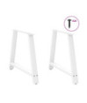 Picioare de masă în formă de A, 2 buc., alb, 90x(72-73) cm, oțel - WOODBB2365