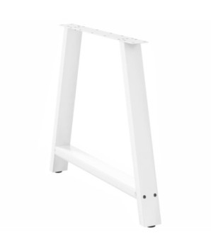 Picioare de masă în formă de A, 2 buc., alb, 90x(72-73) cm, oțel - WOODBB2365