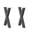 Picioare de masă în formă de X, 2 buc., antracit, 50x(72-73) cm, oțel - WOODBB2366 Picioare de masă în formă de X, 2 buc., antracit, 50x(72-73) cm, oțel - WOODBB2366