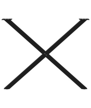 Picioare de masă în formă de X, 2 buc., negru, 90x(72-73) cm, oțel - WOODBB2367
