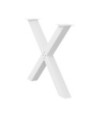 Picioare de masă în formă de X, 2 buc., alb, 90x(72-73) cm, oțel - WOODBB2369 Picioare de masă în formă de X, 2 buc., alb, 90x(72-73) cm, oțel - WOODBB2369