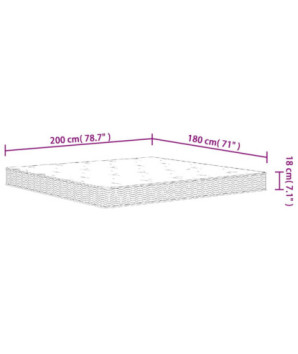 Saltea cu arcuri bonnell, fermitate medie, 180x200 cm - WOODBB2376