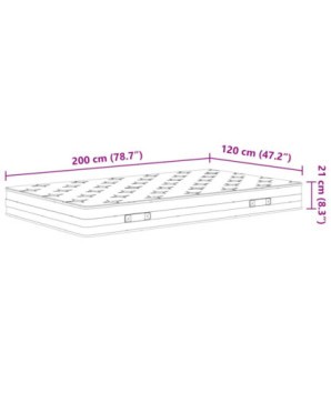 Saltea cu arcuri bonnell, fermitate medie, 120x200 cm - WOODBB2378