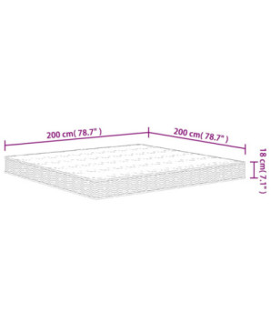 Saltea cu arcuri bonnell King Size, fermitate medie, 200x200 cm - WOODBB2380