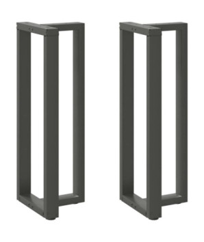 Picioare de masă de bar în formă de T, 2 buc., antracit, 50x35x(110-111) cm, oțel - WOODBB2382