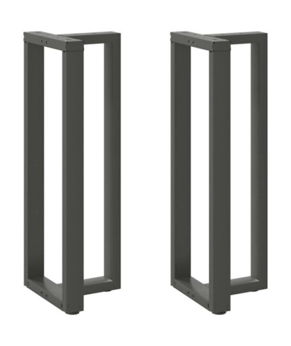 Picioare de masă de bar în formă de T, 2 buc., antracit, 50x35x(110-111) cm, oțel - WOODBB2382
