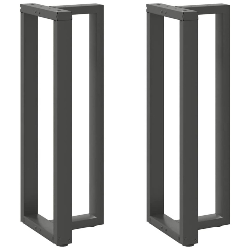 Picioare de masă de bar în formă de T, 2 buc., antracit, 40x35x(110-111) cm, oțel - WOODBB2383