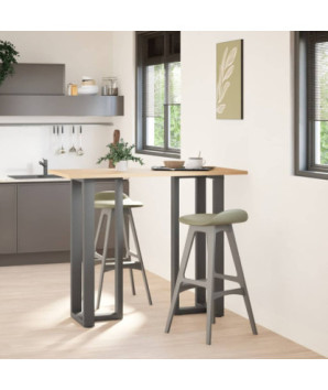 Picioare de masă de bar în formă de T, 2 buc., antracit, 40x35x(110-111) cm, oțel - WOODBB2383
