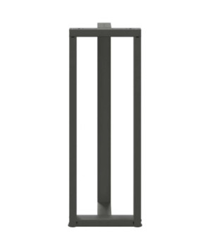 Picioare de masă de bar în formă de T, 2 buc., antracit, 40x35x(110-111) cm, oțel - WOODBB2383