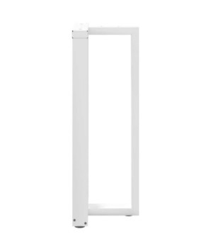 Picioare de masă de bar în formă de T, 2 buc., alb, 40x35x(100-101) cm, oțel - WOODBB2385