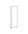 Picioare de masă de bar în formă de T, 2 buc., alb, 40x35x(100-101) cm, oțel - WOODBB2385
